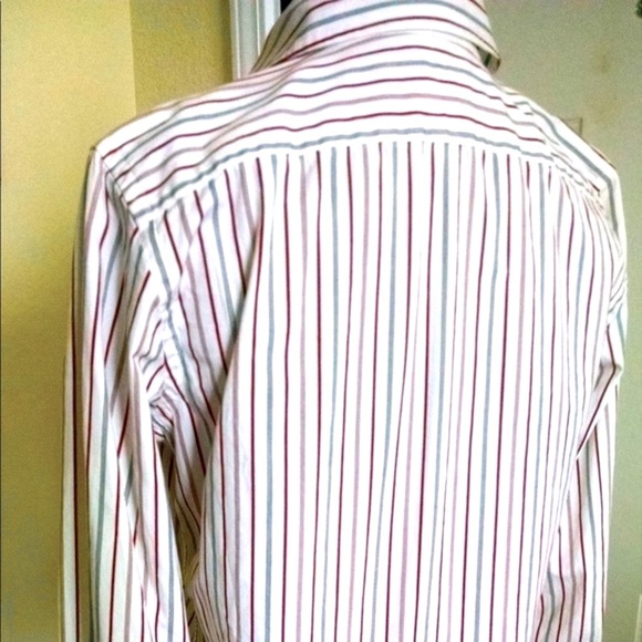 Lauren Ralph Lauren Red And White Striped Button Down Shirt - Picture 3 of 11